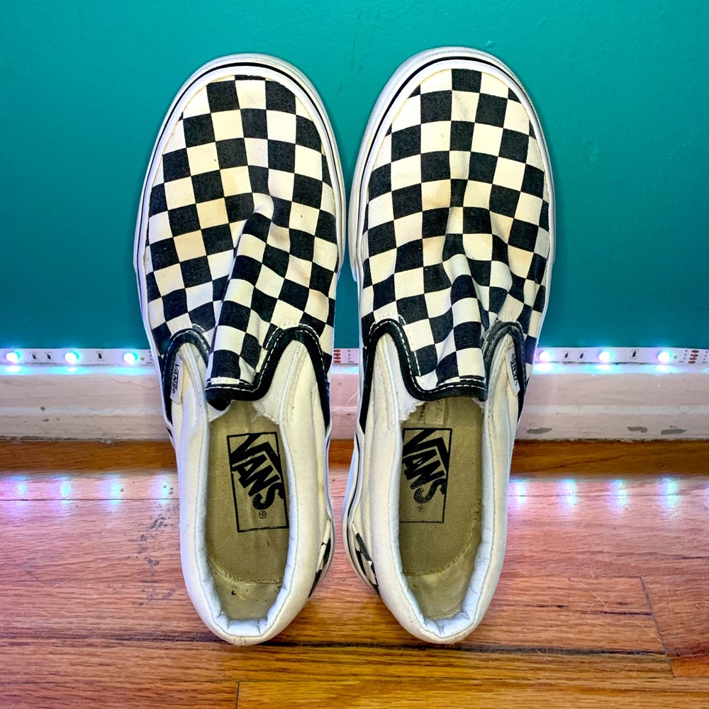 CHECKARED SLIP ON VANS